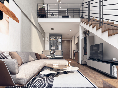 Modern Affordable Luxury Style Duplex Apartment