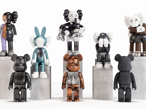 Kaws Art Toy Blast Bear Doll