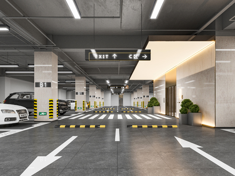 Modern underground parking