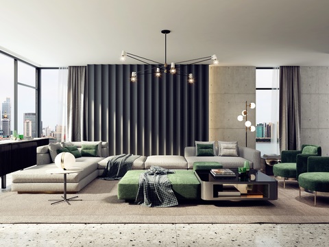 Italian Minotti Sectional Sofa Living Room