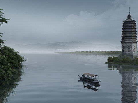 lake wetland landscape