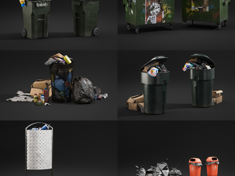 Modern dustbin trash can