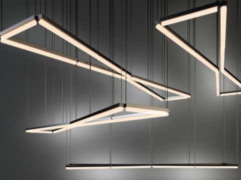 Modern Creative Office Linear Chandelier