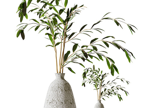 Modern hydroponic green plant vase