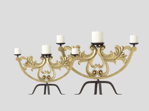 European-style Metal Candlestick Lamp