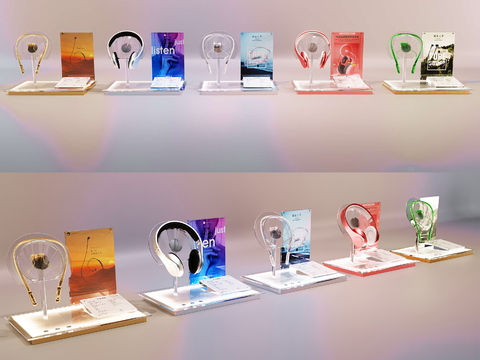 Modern wireless bluetooth headset display props