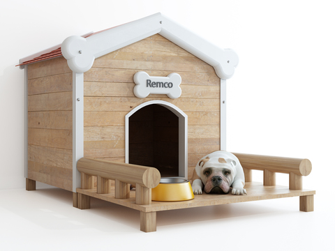 Modern Solid Wood Dog Kennel