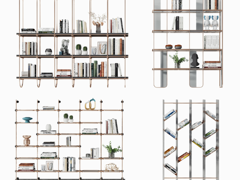 Modern Metal Decorative Shelf Bookshelf