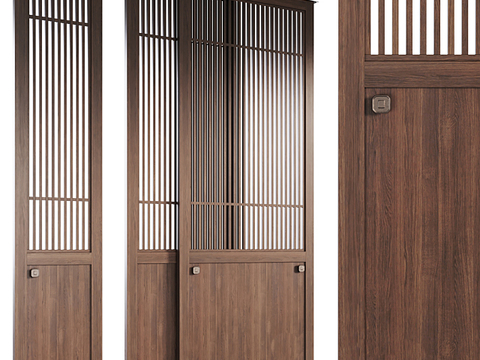 Japanese style simple solid wood sliding door free