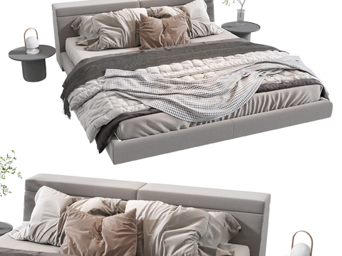 Cattelan Italia Modern Fabric Double Bed