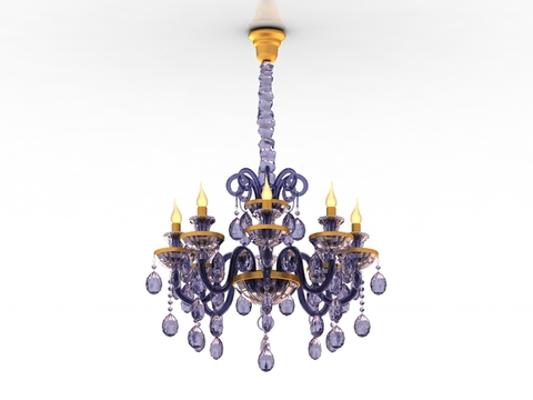 European classical amethyst metal multi-head art chandelier free