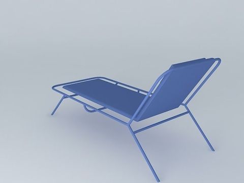 Modern Minimalist Metal Fabric Outdoor Lounger Free