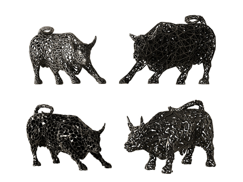 Modern Bull Iron Decoration