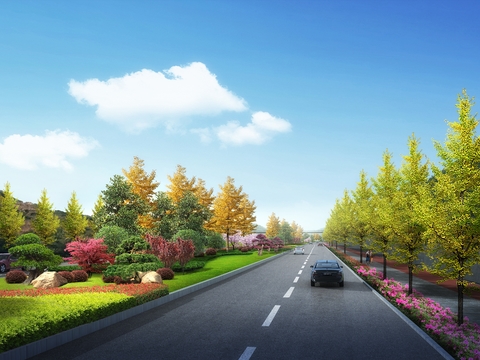 road bridge landscape psd