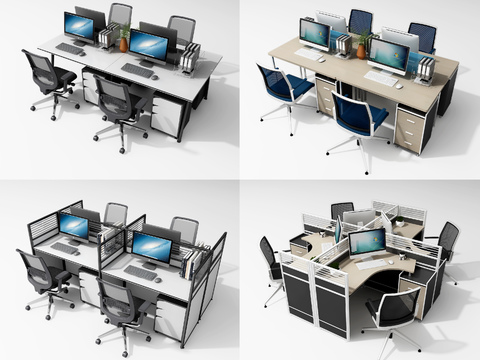 modern screen card office desk and chair