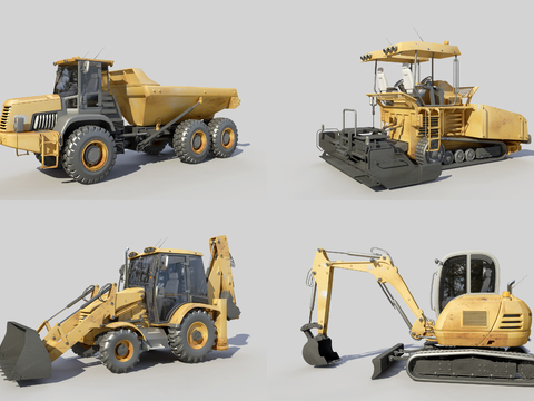 Modern Excavator Bulldozer Heavy Machinery Combination