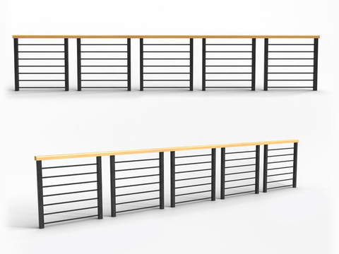 Modern fence guardrail free