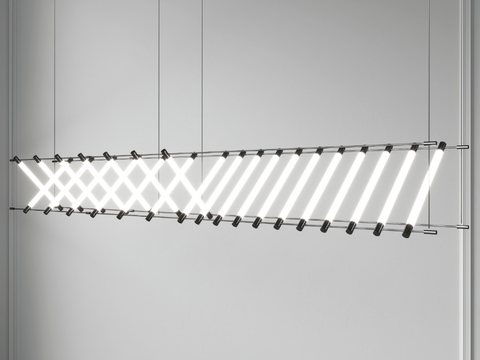 long strip chandelier grid chandelier