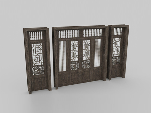 Chinese classical solid wood door free