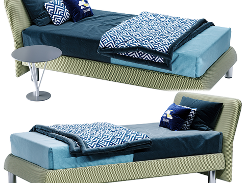 Bonaldo modern fabric single bed