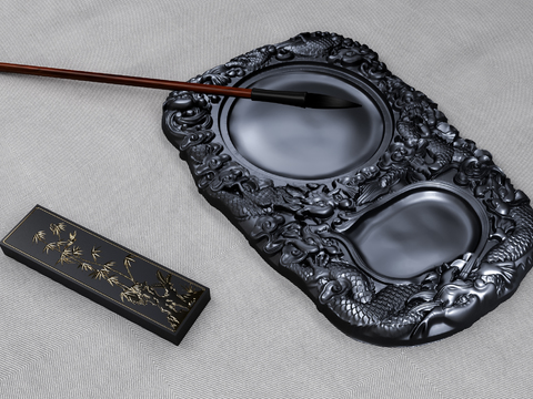 Neo-Chinese Style Brush Inkstone