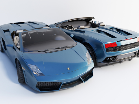 Blue Lamborghini sports car