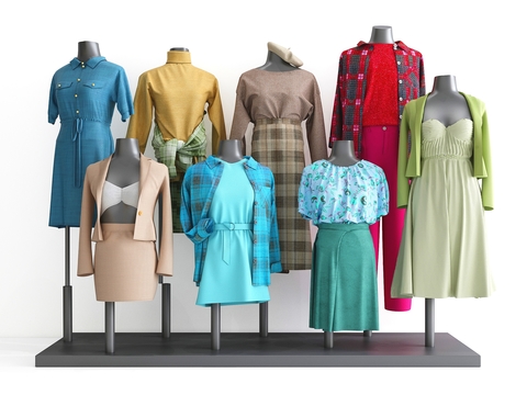 Clothing and Apparel Model Display Rack