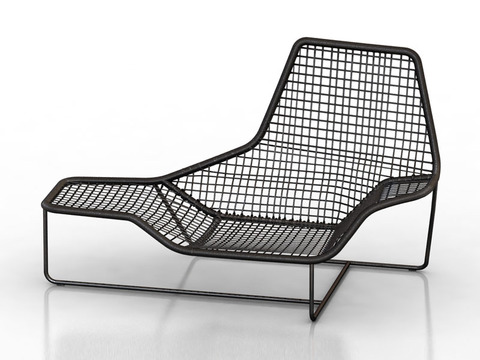 Industrial Style Simple Iron Mesh Art Recliner Free