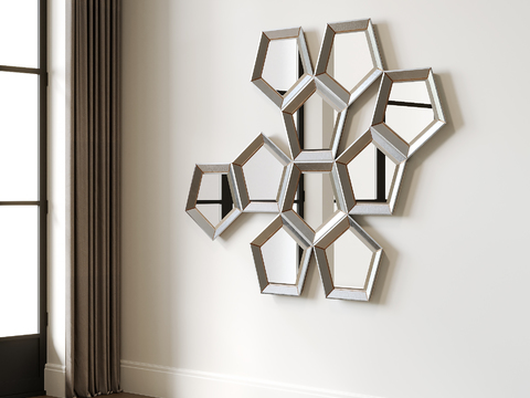 Geometric Wall Decorations Mirror Hanging Ornaments