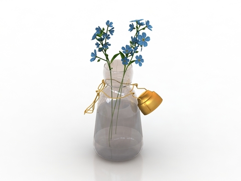 Nordic Entry Luxury Glass Brass Vase Free