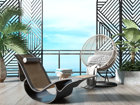 Modern Outdoor Lounger Hanging Chair