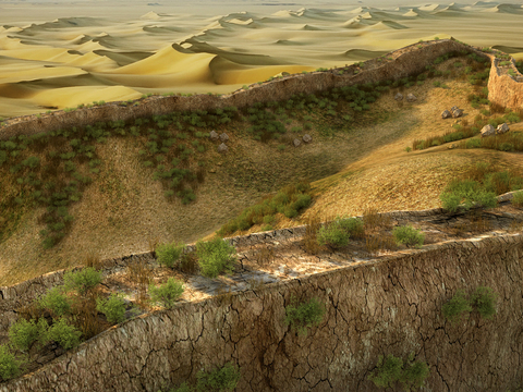 Natural wind desert earth wall landscape