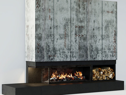 Industrial Wind Fireplace