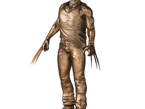 Modern Wolverine Copper Sculpture