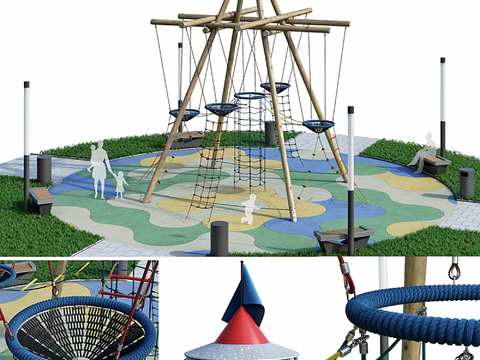 Modern Park Playground Climbing Rack