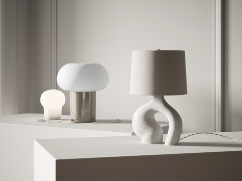 Gypsum Table Lamp Mushroom