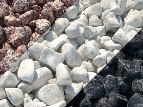 Modern pebble gardening