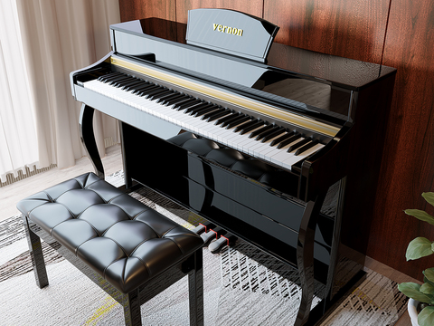 modern upright piano