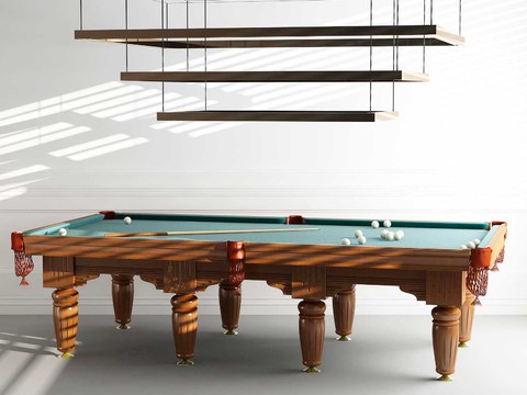 American solid wood billiard table