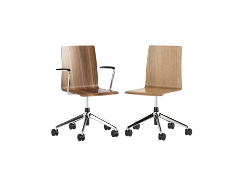 Modern Solid Wood Office Swivel Chair