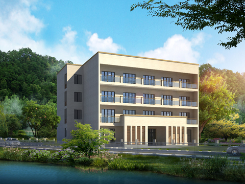 Multi-storey residential building psd