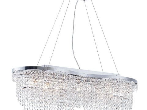 Modern Affordable Luxury Style Stainless Steel Crystal Art Chandelier Free