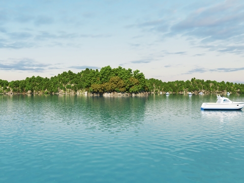 small island island mountain lake wetland psd