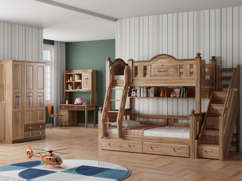 Nordic bunk bed for children