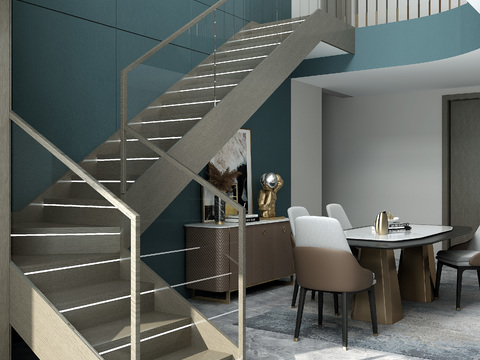 Modern minimalist stairwell