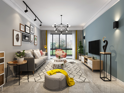Nordic living room bedroom free