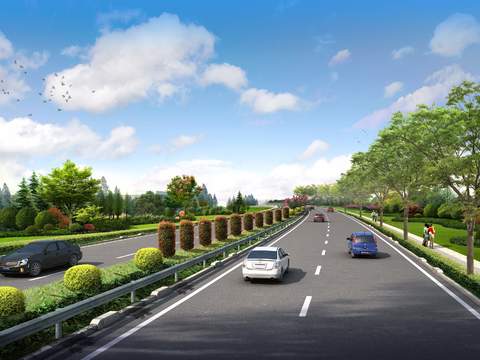 highway road landscape psd