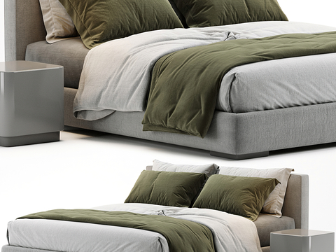 Meridiani modern fabric double bed