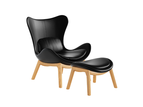 Calligaris modern leather lounge chair