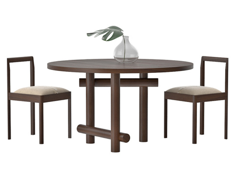 New Chinese Minimalist Creative Dining Table and Chair Free